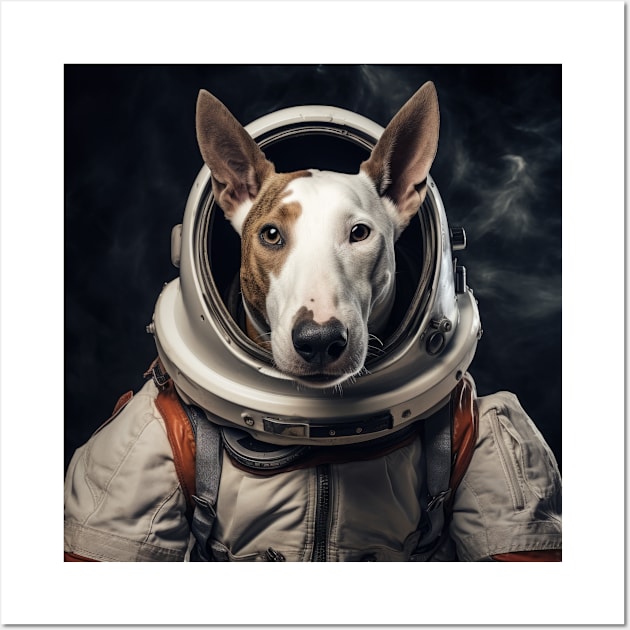 Astro Dog - Miniature Bull Terrier Wall Art by Merchgard